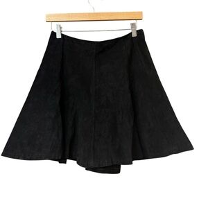 Vintage Frontier Collection 100% Pig Suede Leather Short A Line Skirt Size 10